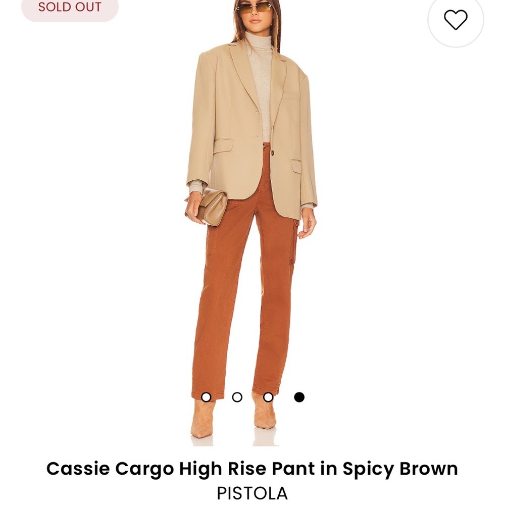 CASSIE CARGO HIGH RISE PANT IN SPICY BROWN